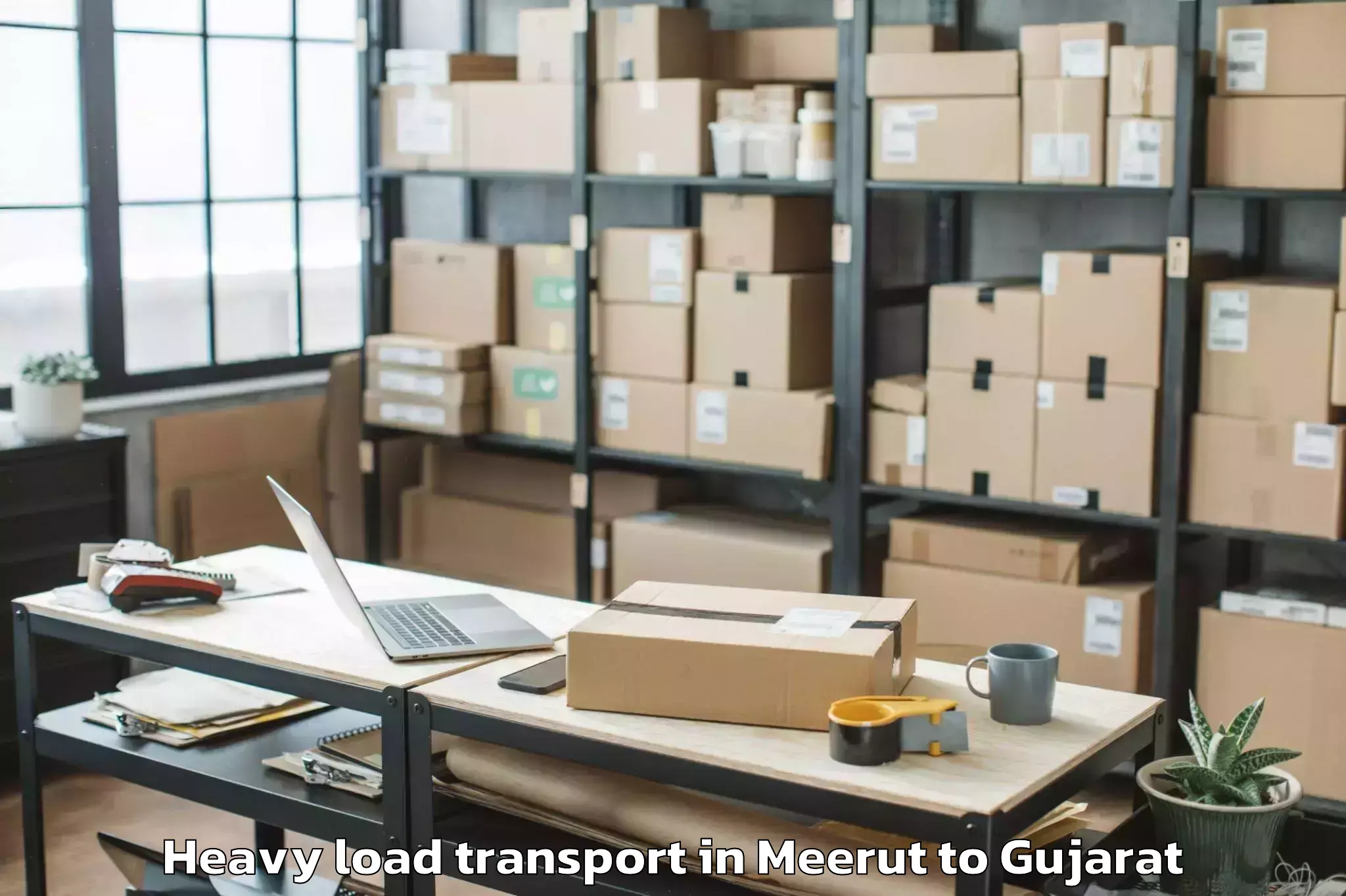 Professional Meerut to Vadodara Heavy Load Transport